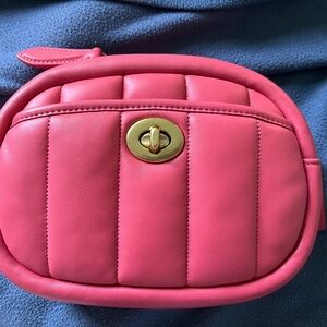 Pink Coach leather Quilted Handbag